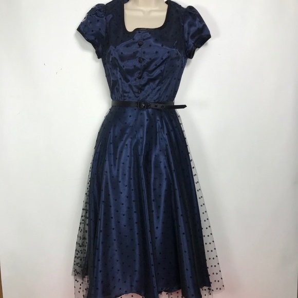 Stop Staring Dresses & Skirts - STOP STARING True Blue Dress NWT Swing Rockabilly